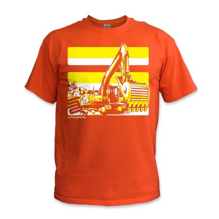 SAFETYSHIRTZ Excavator High Visibility Tee, Orange, 2XL 39010101XXL